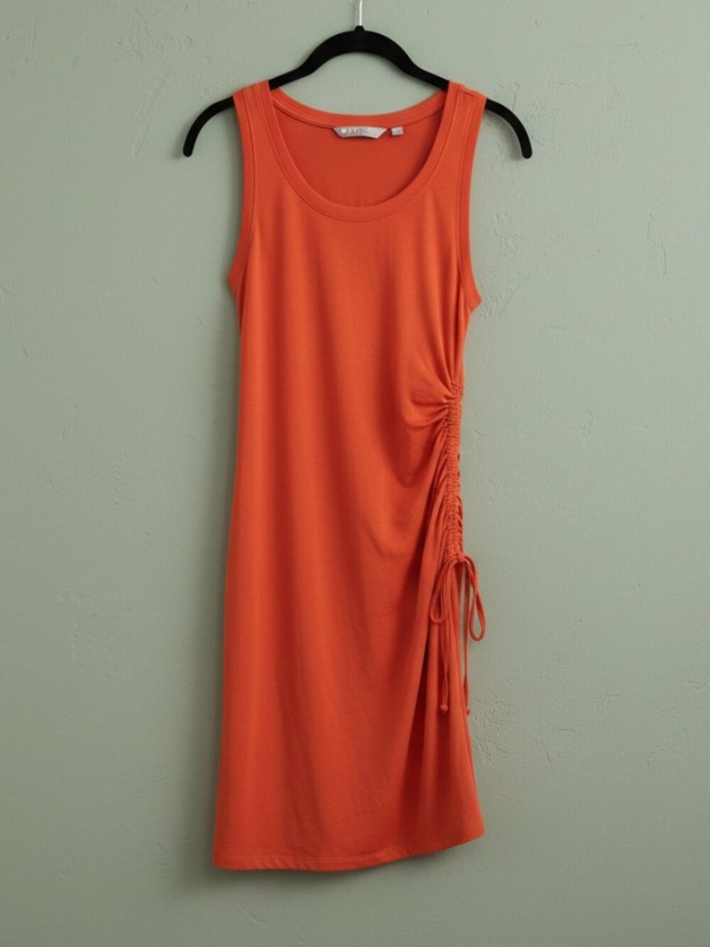 Athleta Orange Side Gather T-Shirt Midi Dress XXS